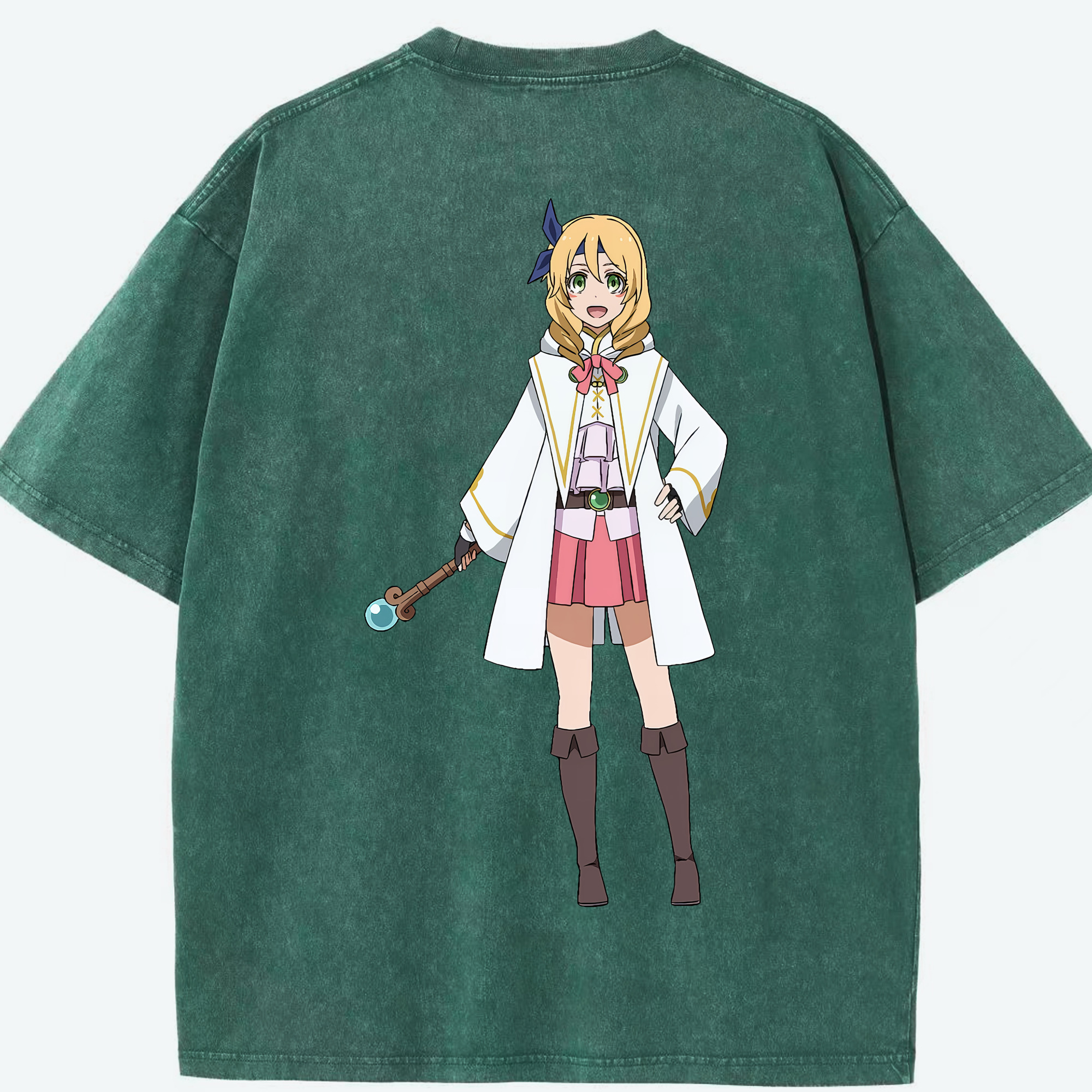 （画像用） 転スラ Regarding Reincarnated to Slime 綿100% ヴィンテージ風 半袖Tシャツ（背面プリント）